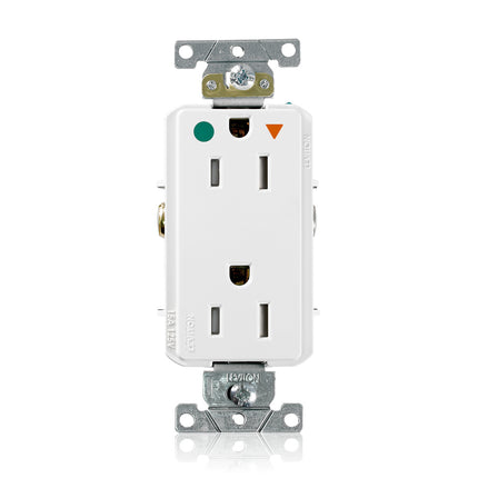 LEVITON DT820-IGW WH DEC DUP TR HG REC 2P3W 515R 15A125V