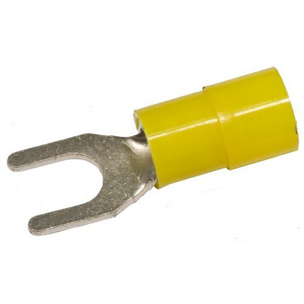Nylon Insulated Fork/Spade Terminals - 12-10 Wire, #8 Stud