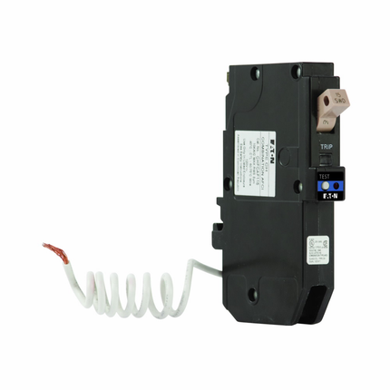 Eaton CH AFCI circuit breaker, Plug-on branch feeder arc fault combination circuit breaker, 15 A, 10 kAIC, Single-pole, 120/240 V, CH, Pigtail, Type CH Loadcenters