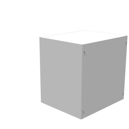 10x8x10 Screw Cover Type 1 UL Steel No KO Gray Cover w/ Teardrop Slots Holes In Back