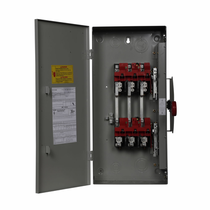 Eaton Heavy duty double-throw non-fused safety switch, 30 A, NEMA 1, Painted steel, Non-fusible, Three-pole, Three-wire, 240 Vac, 250 Vdc