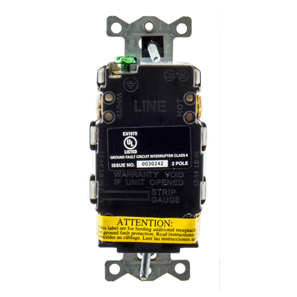 Power Protection Devices, Receptacle, Self Test, GFCI, Commercial Grade, 20A 125V, 2-Pole 3-Wire Grounding, 5- 20R, Gray