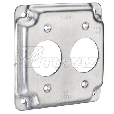 4" Square Industrial Covers 2-15A 1.406" Diameter