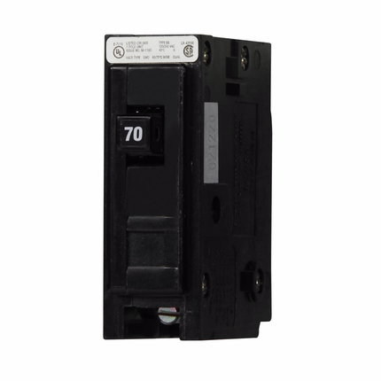 Eaton BAB thermal magnetic circuit breaker,Quicklag industrial thermal-magnetic circuit breaker,70 A,3 kAIC,Single-pole,240/415 V,Non-Interchangeable,Q7,BAB