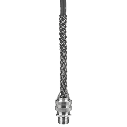 Kellems Wire Management, Deluxe Cord Grips, Straight Male, 1.562-1.687", 2" with Mesh