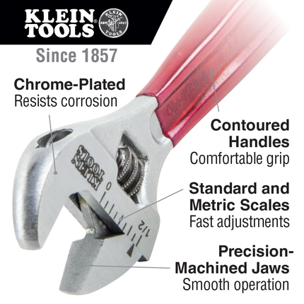 Adjustable Wrench, Extra Capacity, 12-Inch