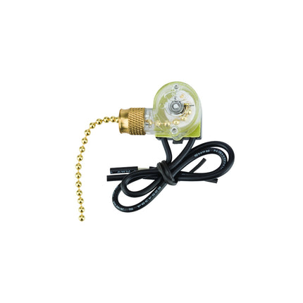 SPST 6 Amp Brass Pull Chain With Cord