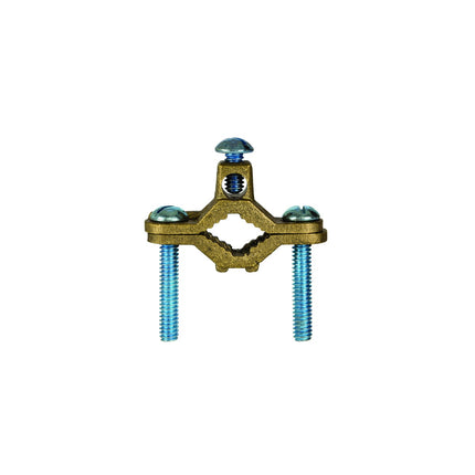 Bronze Ground Clamp for Water Pipe, 1/2″ to 1″ Pipe, Steel Screws