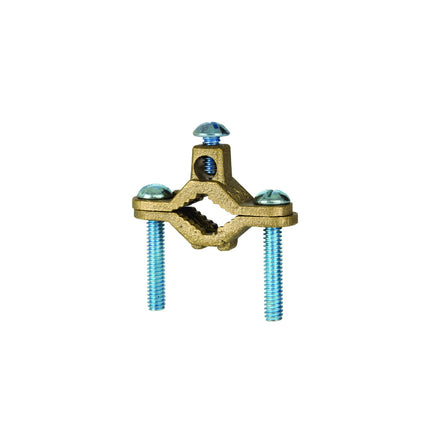 Bronze Ground Clamp for Water Pipe, 1/2″ to 1″ Pipe, Steel Screws