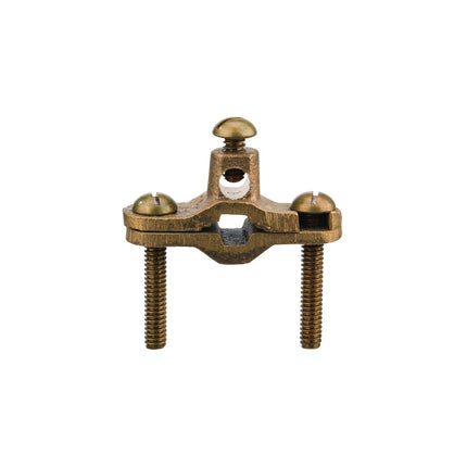 Heavy Duty Bronze Ground Clamp, 1/2″ to 1″ Pipe, 1″ Rebar, Burial