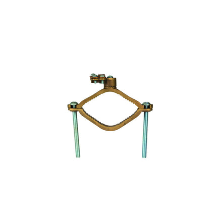 Heavy Duty Bronze Ground Clamp, Wire Adapter, 2-1/2″ to 4″ Pipe