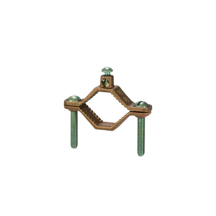 Bronze Ground Clamp for Water Pipe, 1-1/4″ to 2″ Pipe, Steel Screws