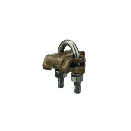 Bronze U-Bolt Clamp, 3/8″ IPS Pipe or 5/8″-3/4″ Rod, 250-2/0 AWG