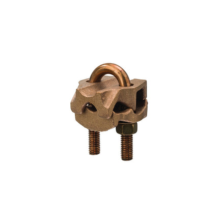 Bronze U-Bolt Clamp, 1/2″-3/4″ Pipe, 7/8″-1″ Rod, 300-500 AWG