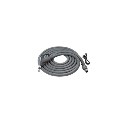 Current-Carrying Crushproof hose, Central Vacs, 30 feet long x 1-3/8” inner hose diameter in Dark Gray