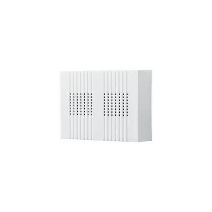 Decorative Wired Door Chime, 8”w x 6”h x 2-1/4”d, in White