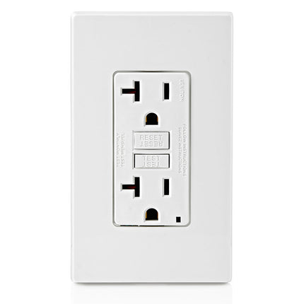 LEVITON GFNT2-XW 520R SLIM TR GFCI WHT NO WLPLT