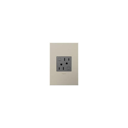 adorne® Tamper-Resistant 15A Duplex Self-Test GFCI Receptacles, Magnesium