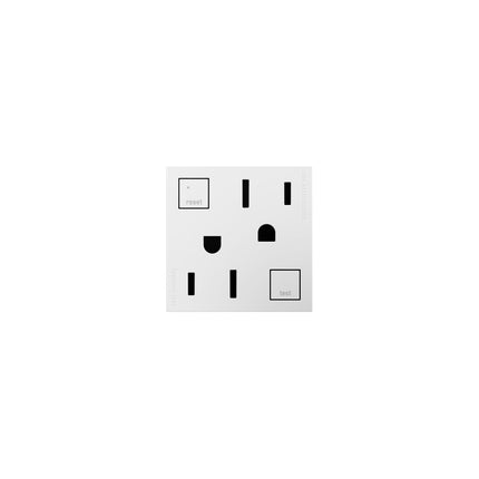 adorne® Tamper-Resistant 15A Duplex Self-Test GFCI Receptacles, White