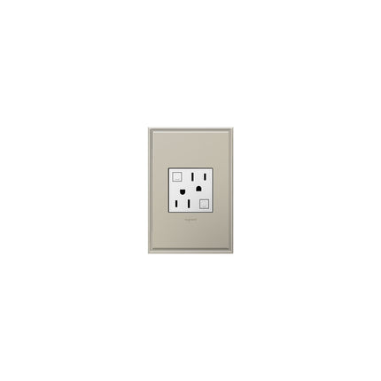 adorne® Tamper-Resistant 15A Duplex Self-Test GFCI Receptacles, White