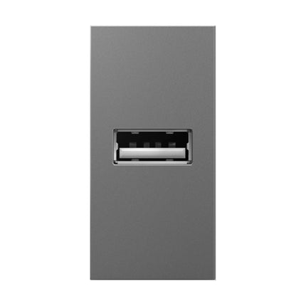 adorne® USB Outlet, Half-Size, Magnesium