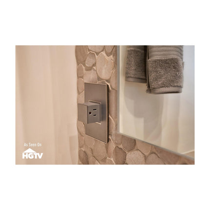 adorne® Brushed Stainless 1-Gang Screwless Wall Plate