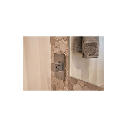 adorne® Brushed Stainless 1-Gang Screwless Wall Plate