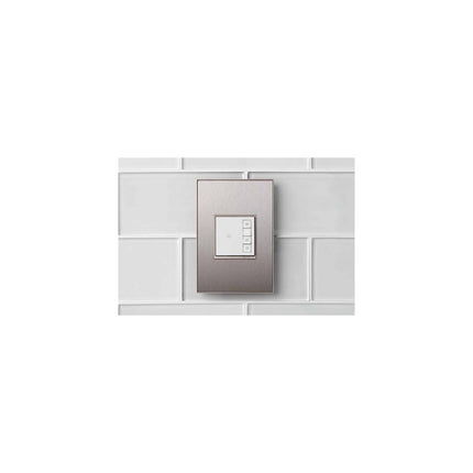 adorne® Brushed Stainless 1-Gang Screwless Wall Plate