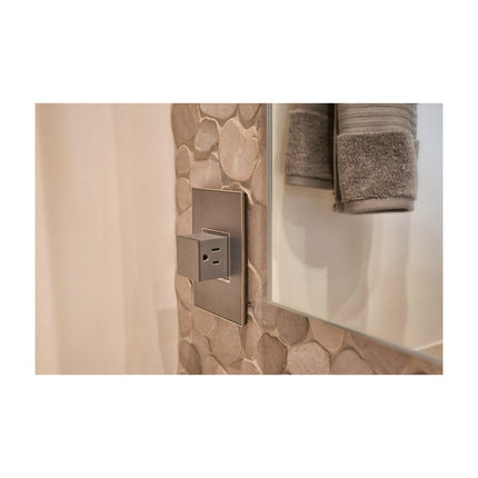 adorne® Brushed Stainless 1-Gang Screwless Wall Plate