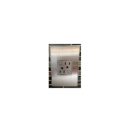 adorne® Brushed Stainless 1-Gang Screwless Wall Plate