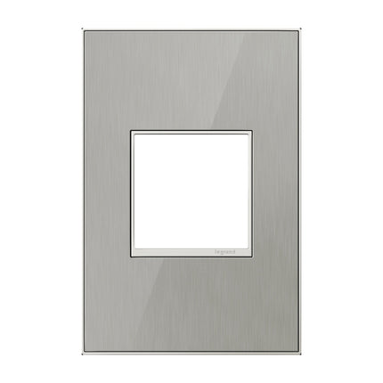adorne® Brushed Stainless 1-Gang Screwless Wall Plate