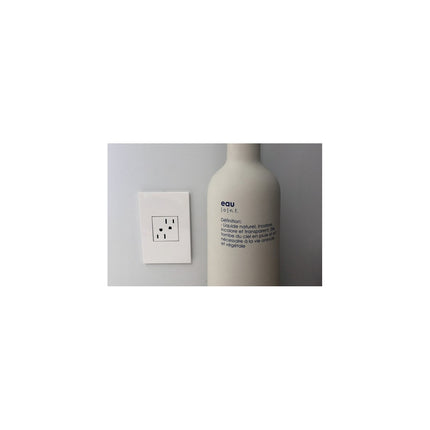 adorne® Gloss White 1-Gang Screwless Wall Plate with Microban®
