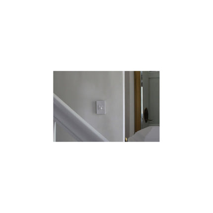 adorne® Gloss White 1-Gang Screwless Wall Plate with Microban®