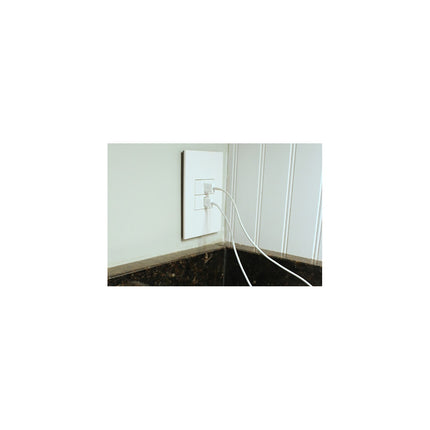 adorne® Gloss White 1-Gang Screwless Wall Plate with Microban®
