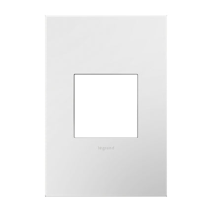 adorne® Gloss White 1-Gang Screwless Wall Plate with Microban®