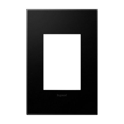 adorne® Graphite 1-Gang+ Screwless Wall Plate with Microban®