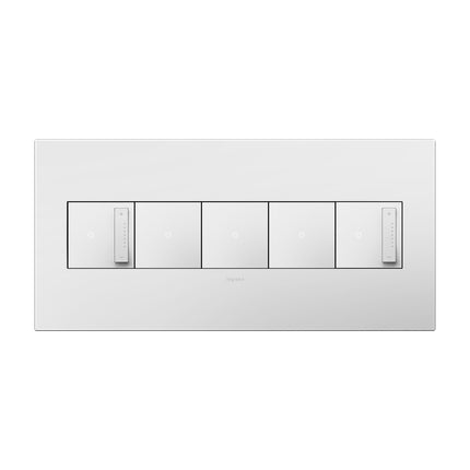 adorne® Gloss White 1-Gang+ Screwless Wall Plate with Microban®