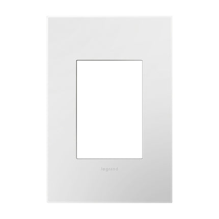 adorne® Gloss White 1-Gang+ Screwless Wall Plate with Microban®