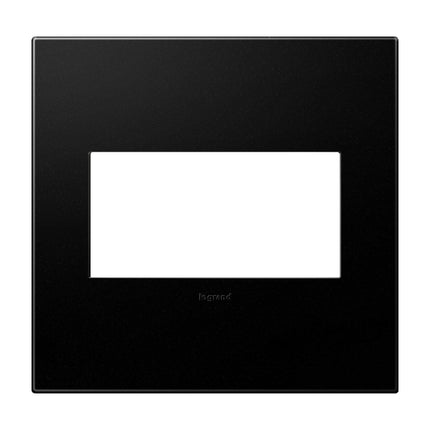 adorne® Graphite 2-Gang Screwless Wall Plate with Microban®