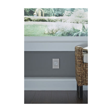 adorne® Greige 2-Gang Screwless Wall Plate