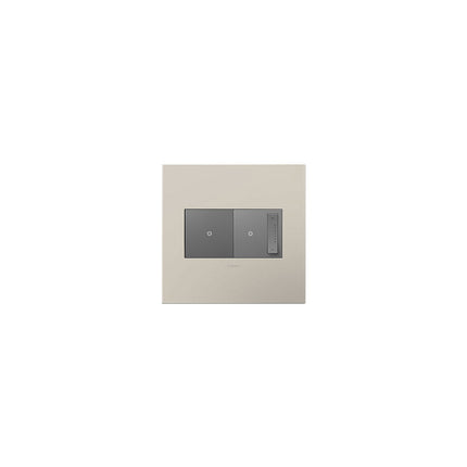 adorne® Greige 2-Gang Screwless Wall Plate