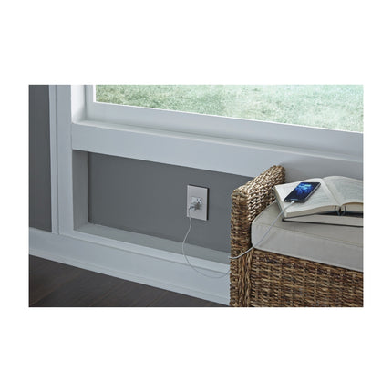 adorne® Greige 2-Gang Screwless Wall Plate