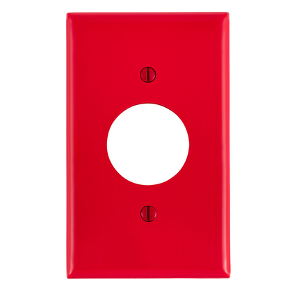 1-Gang Single 1.406 Outlet/Receptacle, Standard Size, Thermoplastic Nylon, Red