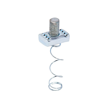 COOPER B-LINE SN728-3/4ZN EATON B-LINE SERIES STUD NUT WITH SPRING 0.85IN H X 0.75IN L X 1.31IN W STEEL ELECTRO-PLATED FINISH 3/8-16 BOLT SIZE STUD NUT WITH SPRING