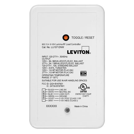 LEVITON LU107-DNW WIRELESS PHASE 0-10V DIMMER PP WHITE