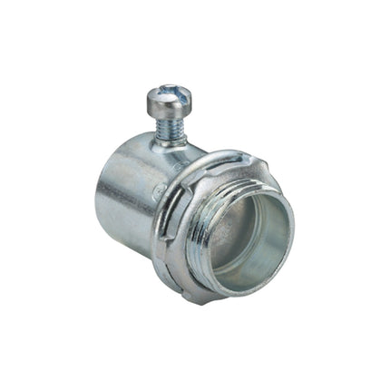 Set Screw EMT Connector 1-1/4", Zinc Plated Steel