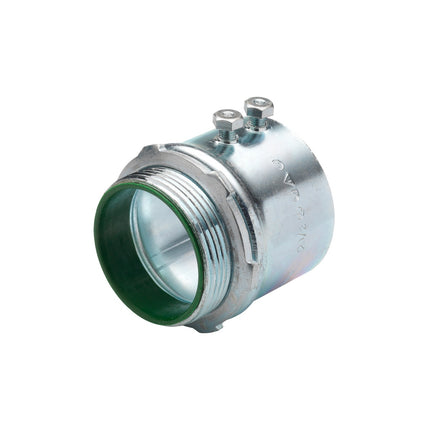 Insulated Set Screw EMT Connector 3", Zinc Plated Steel