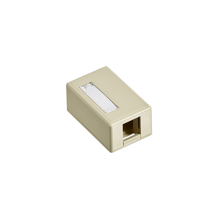 Surface-Mount QUICKPORT™ Box, Plenum Rated, 1-Port, Ivory
