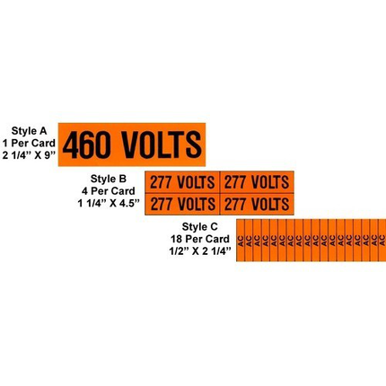 Voltage Markers (1) 120V (5 Pack)