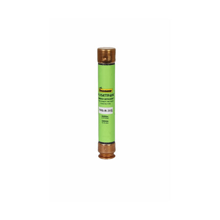 Eaton Bussmann series FRS-R fuse, 30 A, Dual, Class RK5, Non-indicating, Ferrule end x ferrule end, 10 sec at 500%, 20 kAIC at 300 Vdc,200 kAIC at 600 V, Standard, 600 V, 300 Vdc